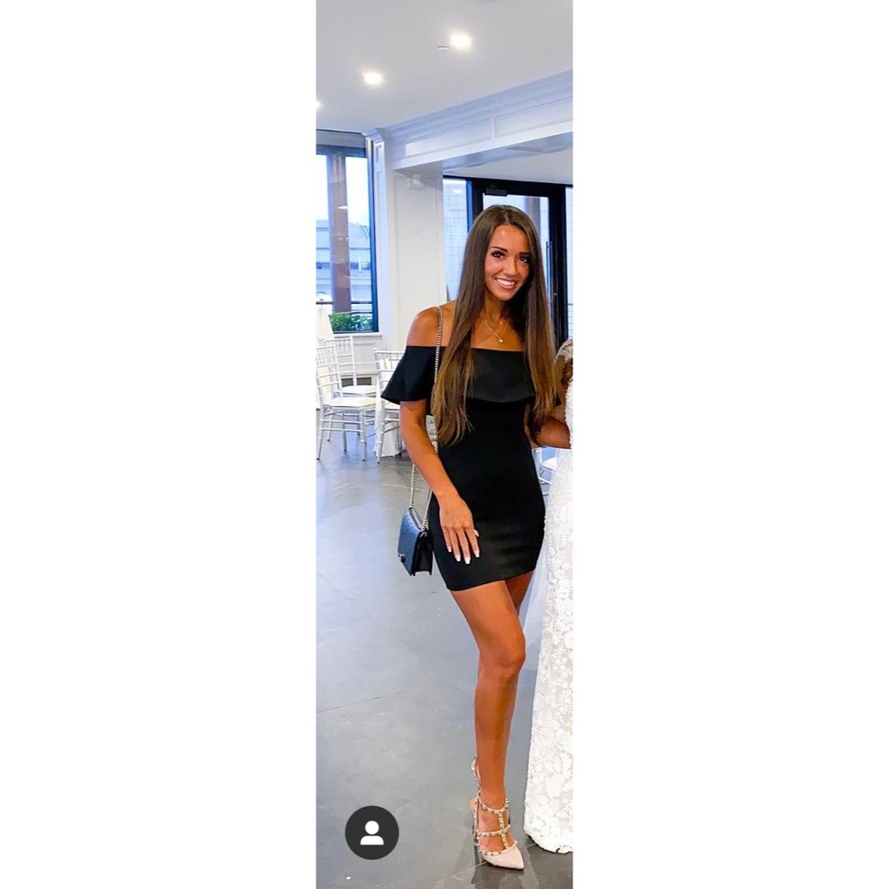 Black off the shoulder dress